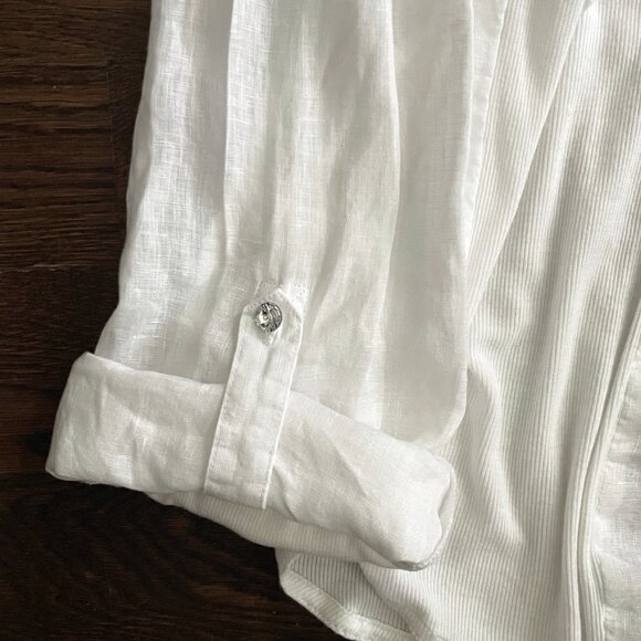 White 100% Linen Shirt Blouse by INC International Concepts-Size 3X - Picture 4 of 13